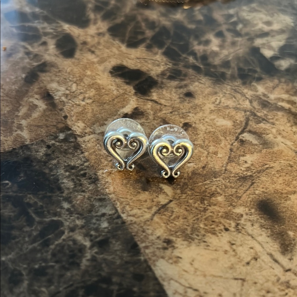 Elegant Silver Heart Earrings